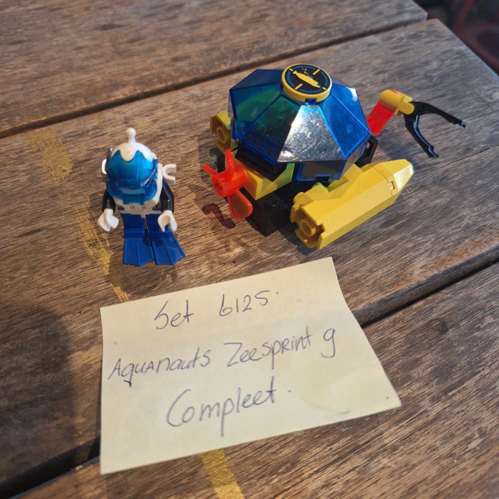 Vintage LEGO Aquanauts 6125 Zeeprint compleet, Gebruikt, Overige thema's, Lego, Ophalen of Verzenden