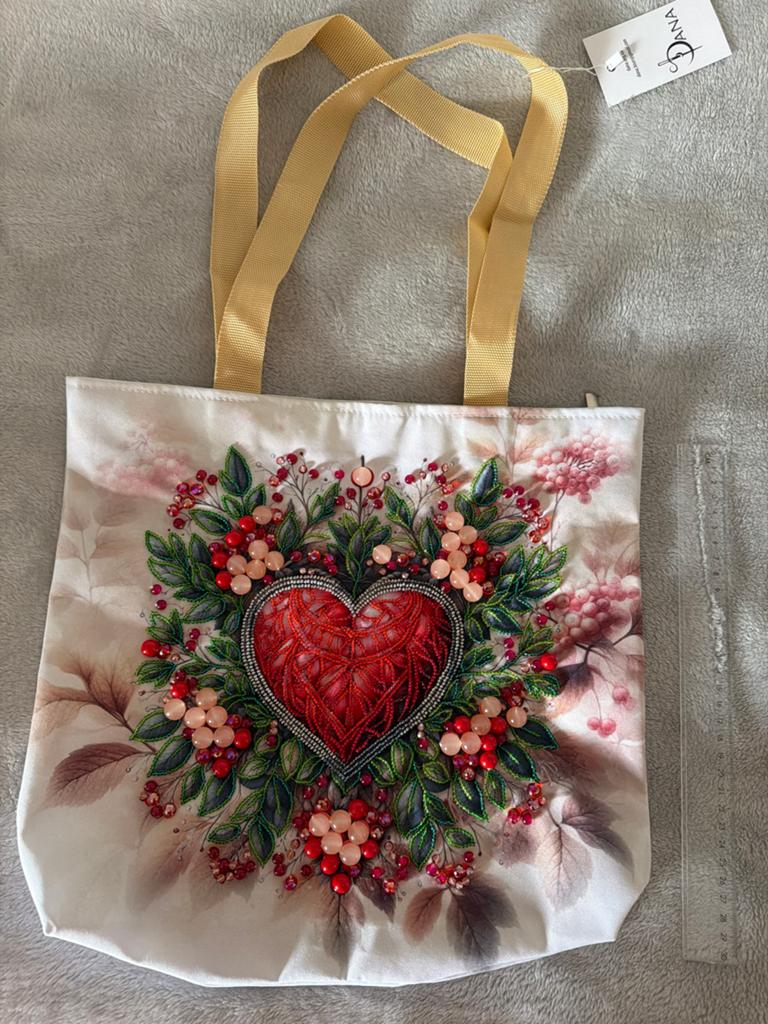 Unieke handgemaakte tas met kraalapplicatie, Sieraden, Tassen en Uiterlijk, Zwart, W, Shopper, Q