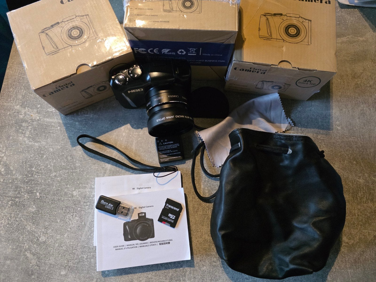 4K Digitale Vlogging Camera - 48MP - NIEUW IN SEAL, Ingebouwde flitser, Handleiding, Onbekend, Nieuw