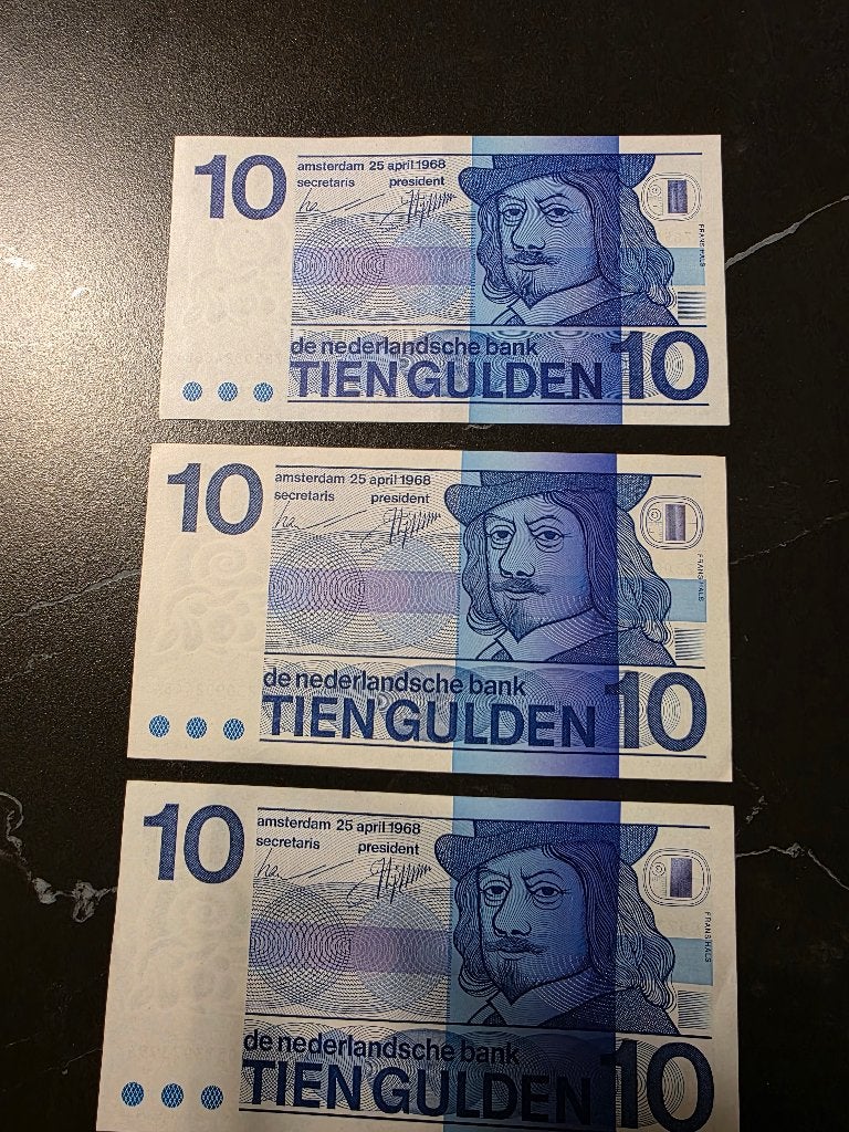 10 gulden 1968, Postzegels en Munten, Ophalen of Verzenden, 10 gulden, Los biljet