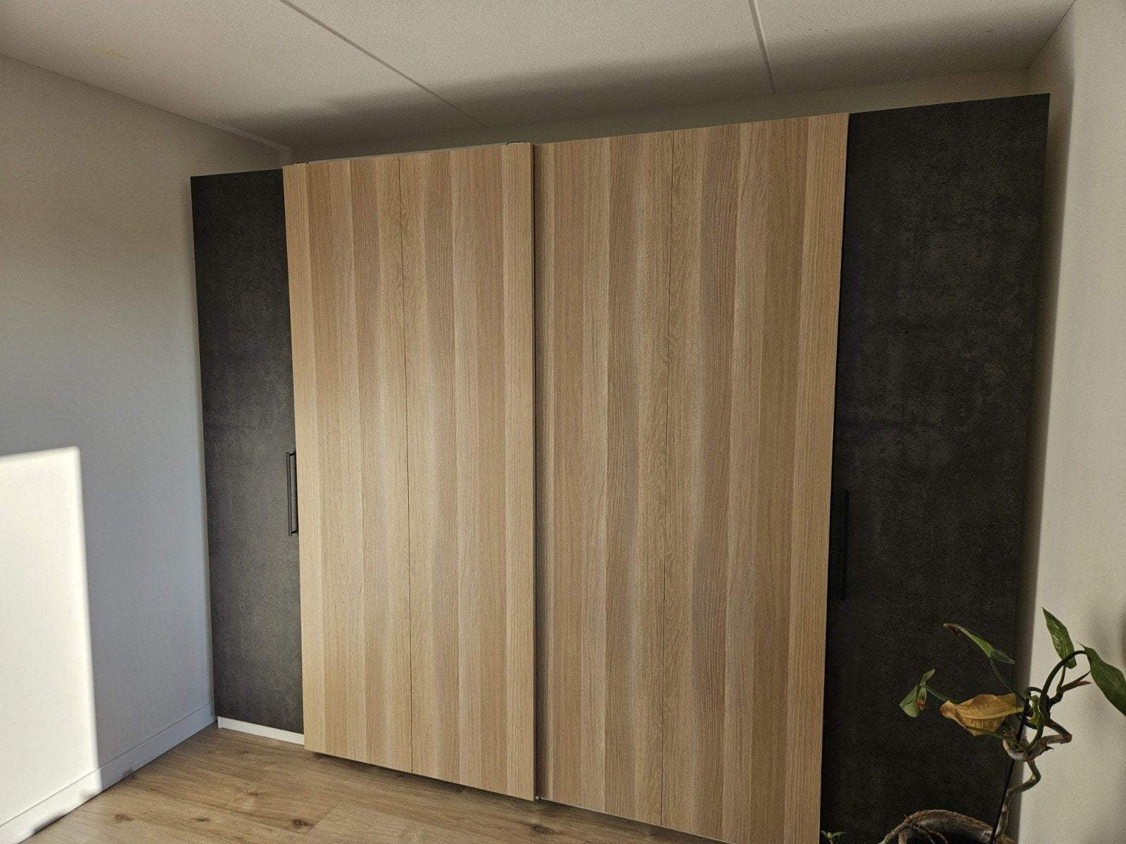 IKEA-deuren voor op PAX kast | donkergrijs betonpatroon, Ophalen, 50 tot 75 cm, 200 cm of meer