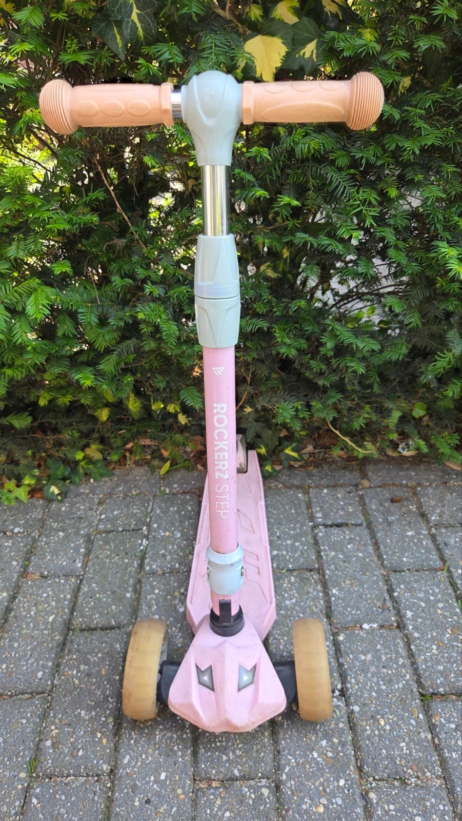 Roze kinderstep met 3 wielen, verstelbaar stuur, Ophalen, Gebruikt, Gewone step