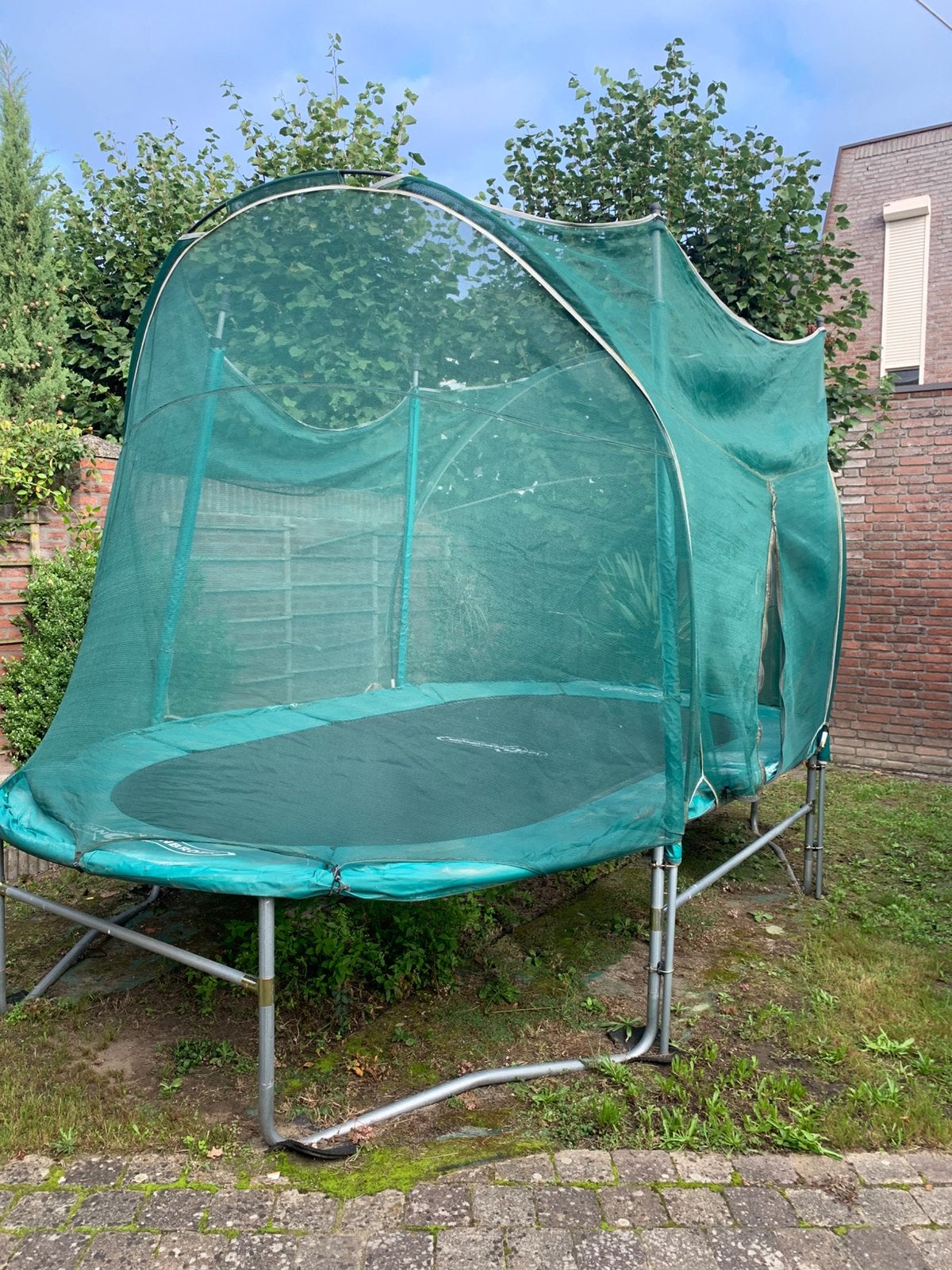 Trampoline met net, Ophalen, Gebruikt