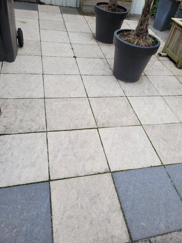 Tuin tegels 40x40 beige en grijs, Tuin en Terras, Ophalen, Gebruikt, 10 m² of meer, Beton