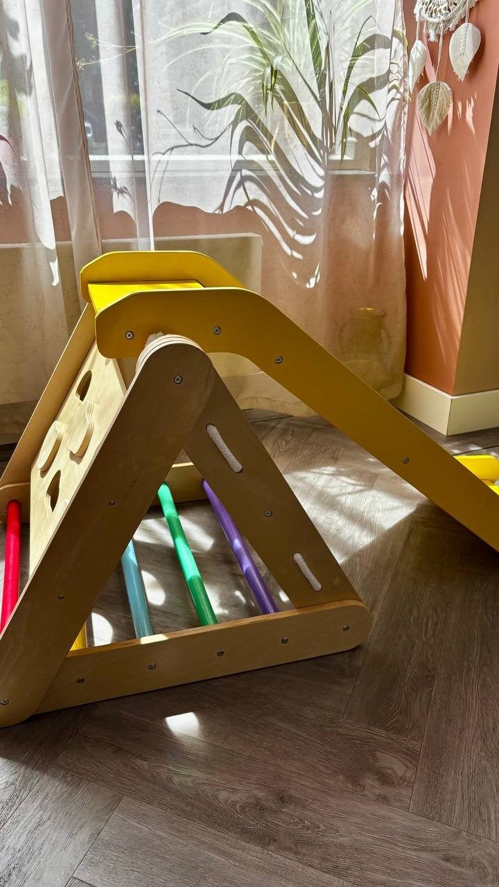 Klimrek met Glijbaan en Klimnet - Montessori Speelgoed, Kinderen en Baby's, Speelgoed | Buiten | Speeltoestellen, Ophalen, Zo goed als nieuw