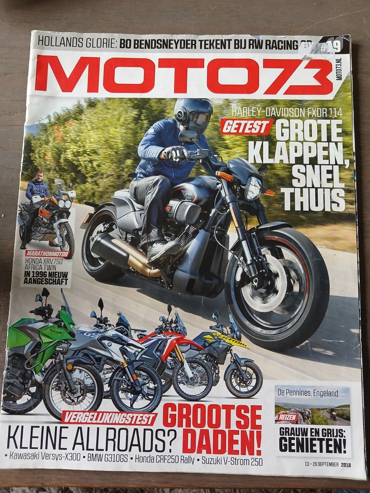 Moto73 Magazine - Harley-Davidson FXDR 114 Getest, Ophalen of Verzenden, Gelezen, Algemeen