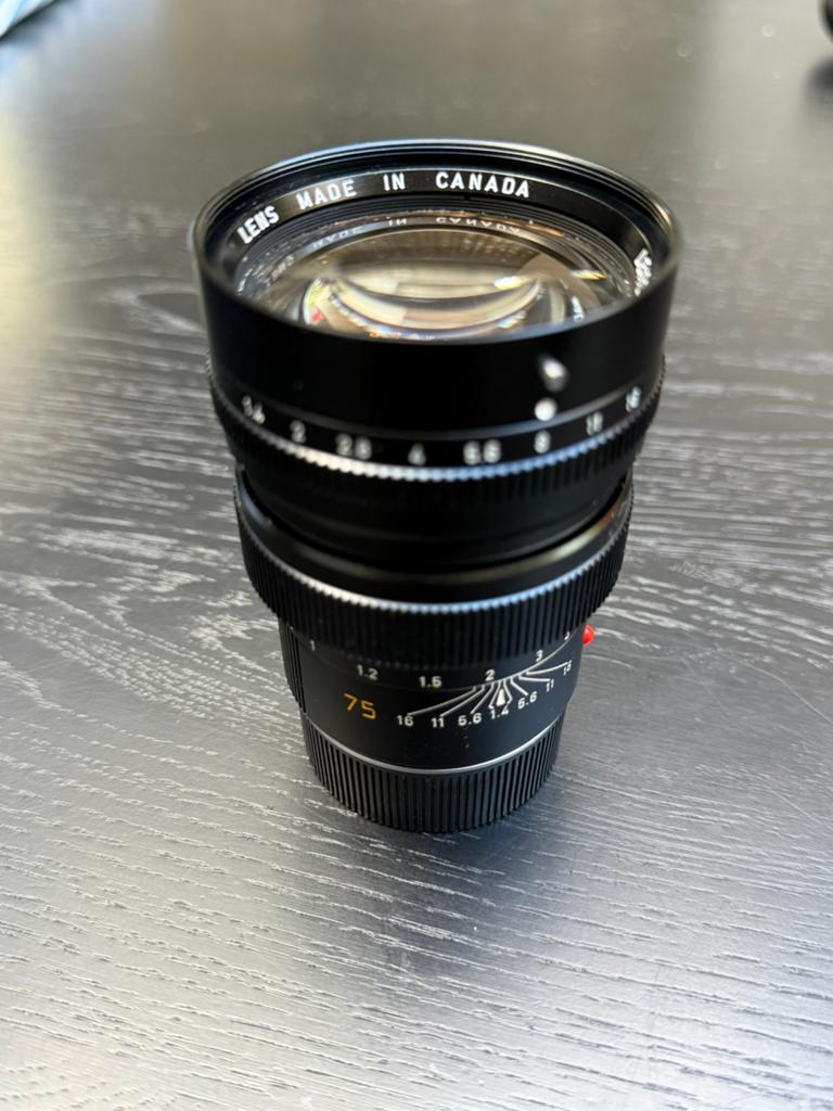 Leica M Summilux 75mm F1.4, Ophalen, Nieuw, Telelens