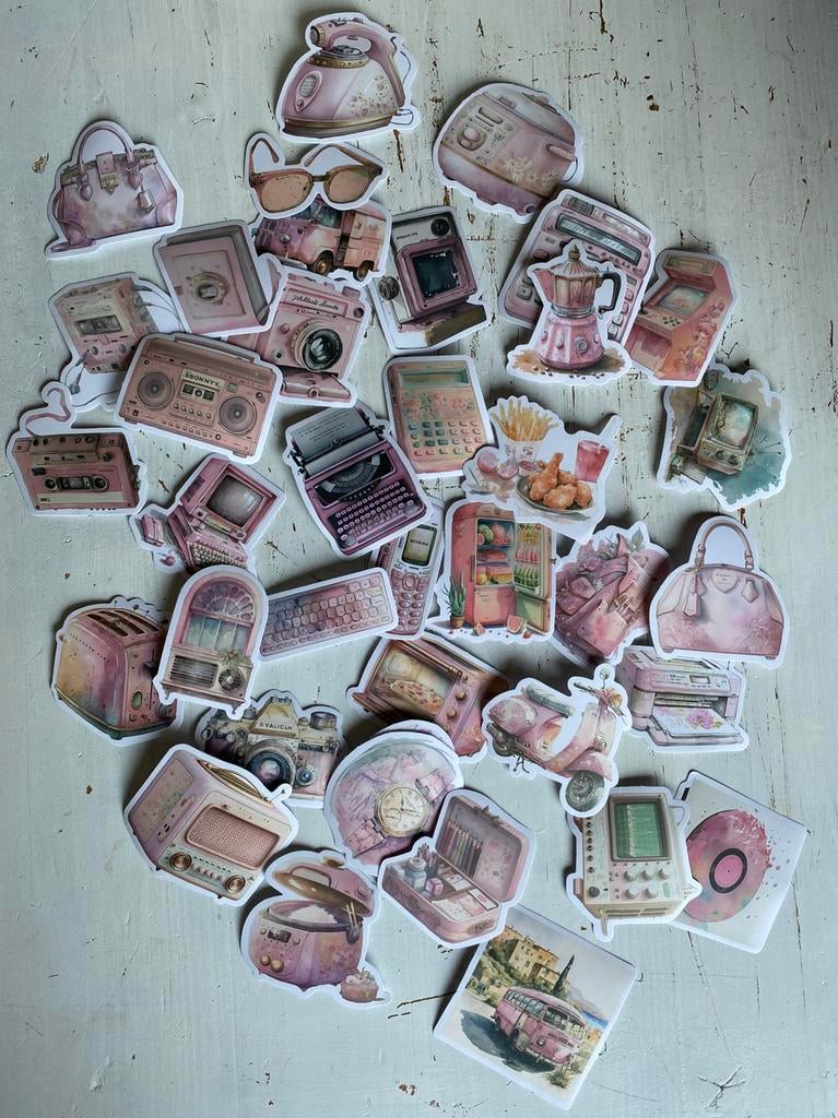 Stickers retro stijl/junkjournaling, Ophalen of Verzenden, Nieuw, Versiering of Embellishment, Overige merken