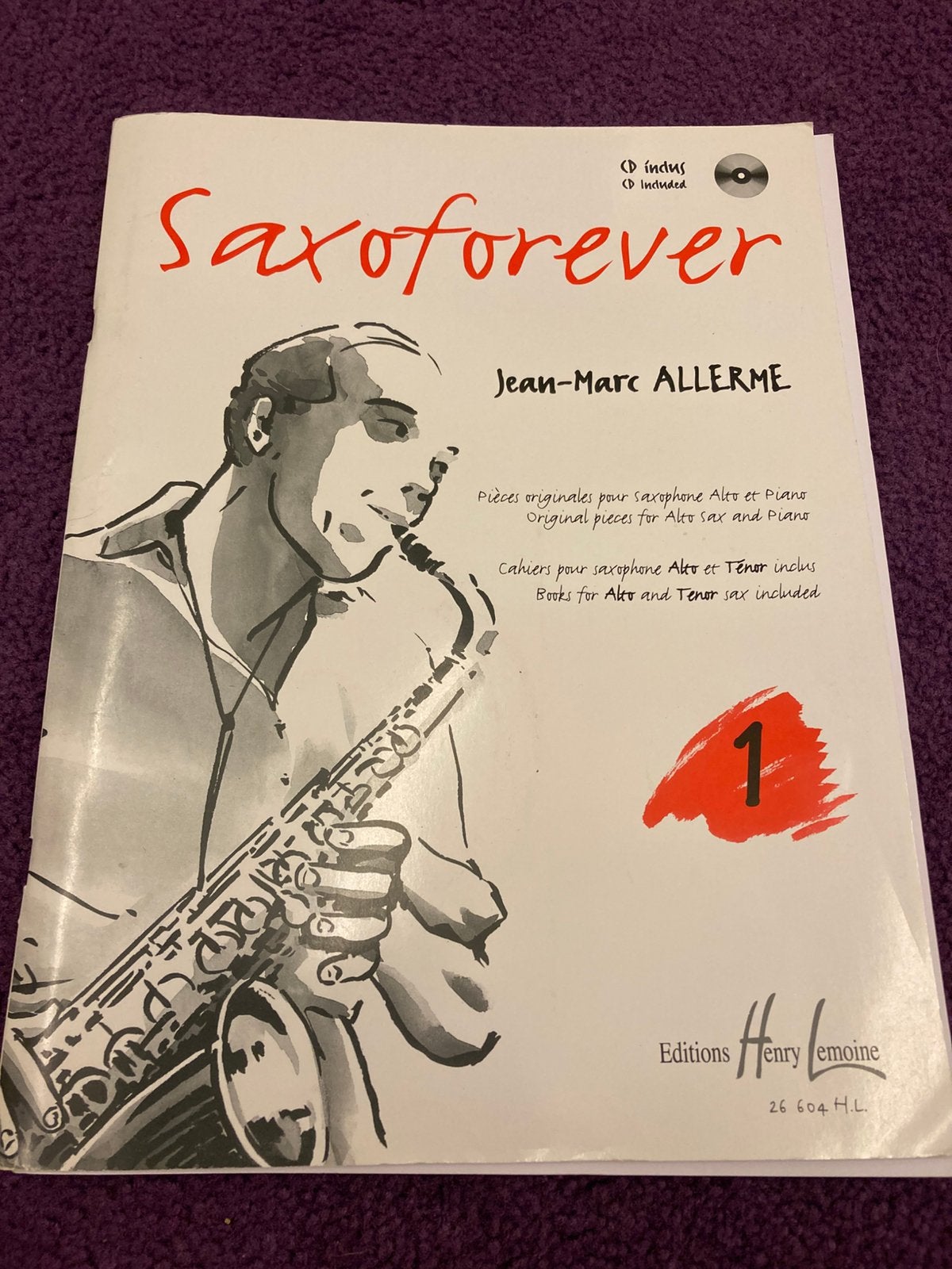 Saxoforever, Jean-Marc Allerme, Muziek en Instrumenten, Bladmuziek, Gebruikt, Saxofoon, Les of Cursus, Ophalen of Verzenden