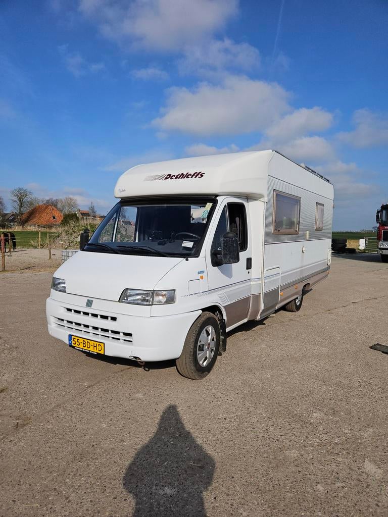 Dethleffs camper, fiat ducato, Caravans en Kamperen, Ringverwarming, Fiat, Achteruitrijcamera, Fietsendrager