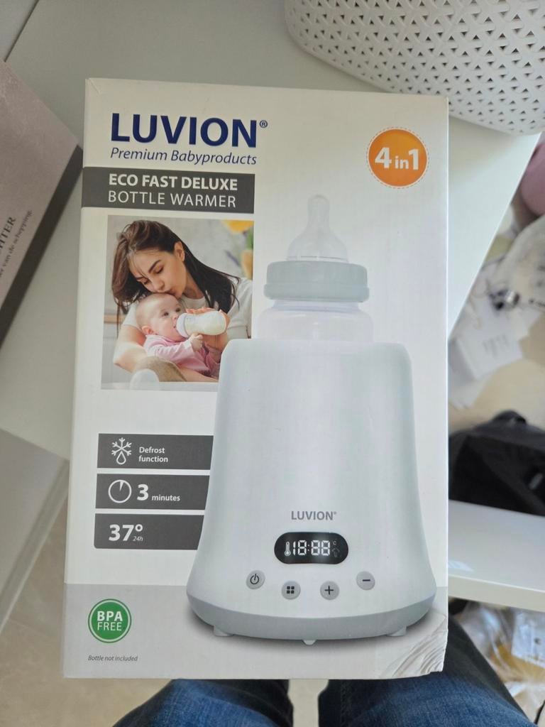 Nieuwe Luvion Eco Fast Deluxe 4-in-1 Flessenwarmer, Ophalen of Verzenden, Zo goed als nieuw, Flessen- of potjesverwarmer
