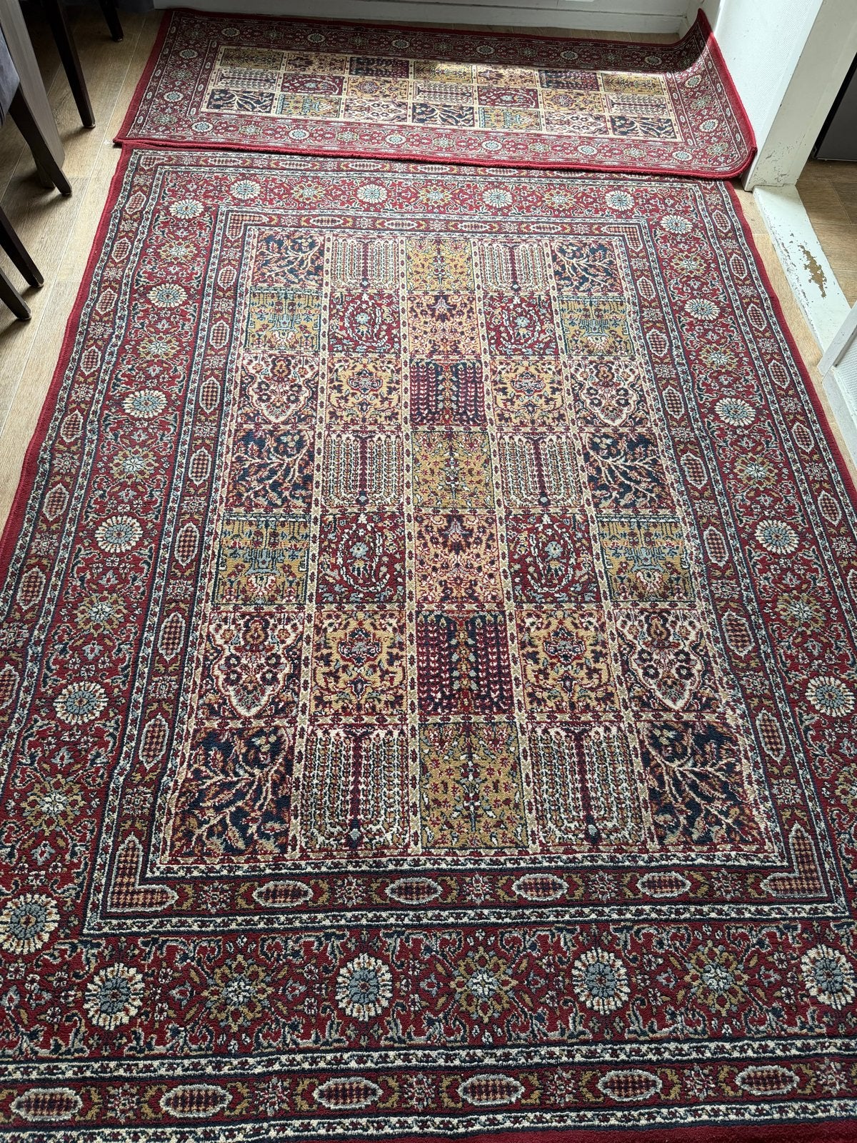 Prachtig Perzisch tapijt met loper - Rood/Multicolor, 150 tot 200 cm, 200 cm of meer, Ophalen of Verzenden, Zo goed als nieuw