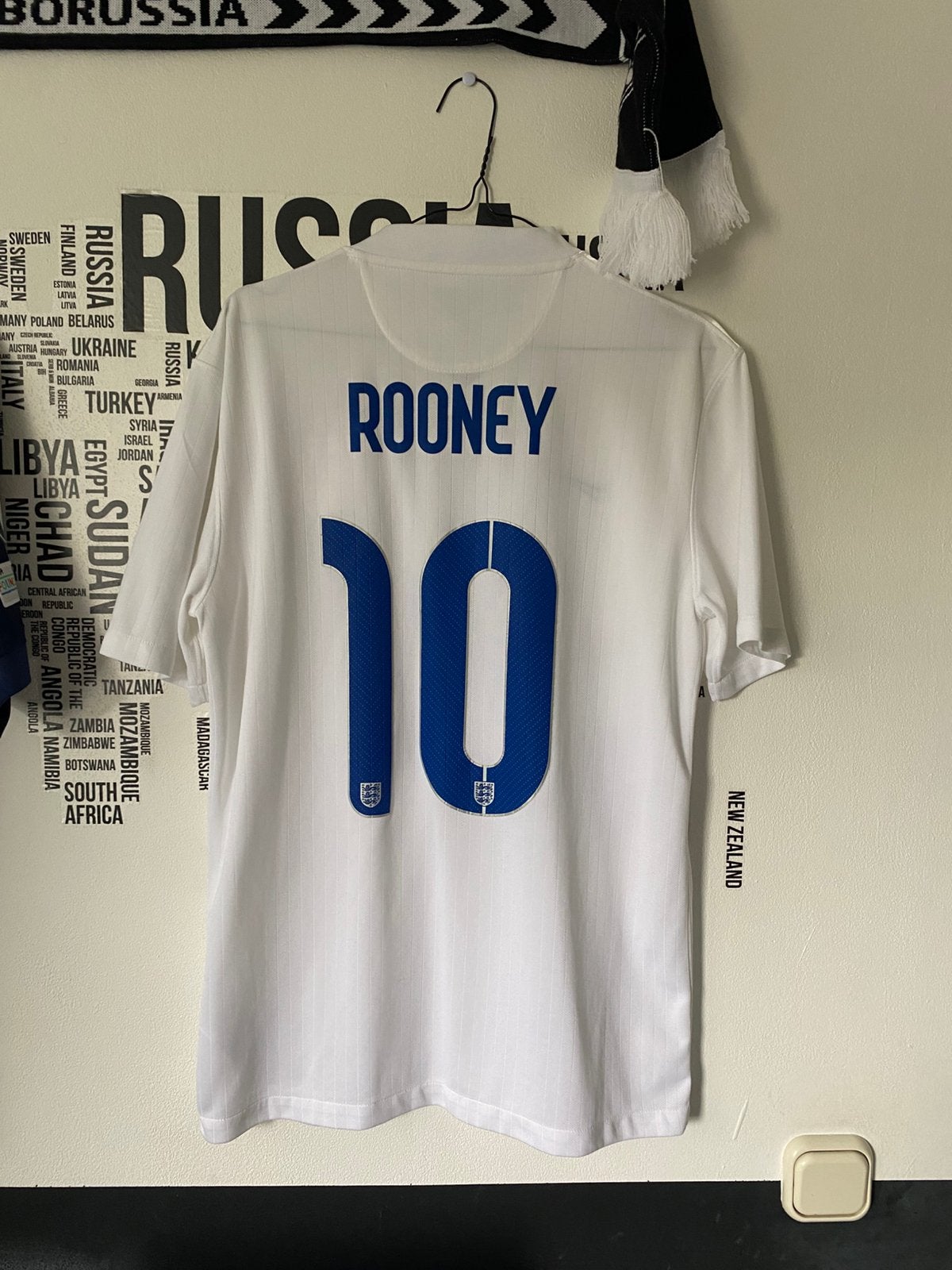 Engeland 2014 thuis rooney, Kleding | Heren, T-shirts, Zo goed als nieuw, Maat 48/50 (M), Wit, Ophalen of Verzenden