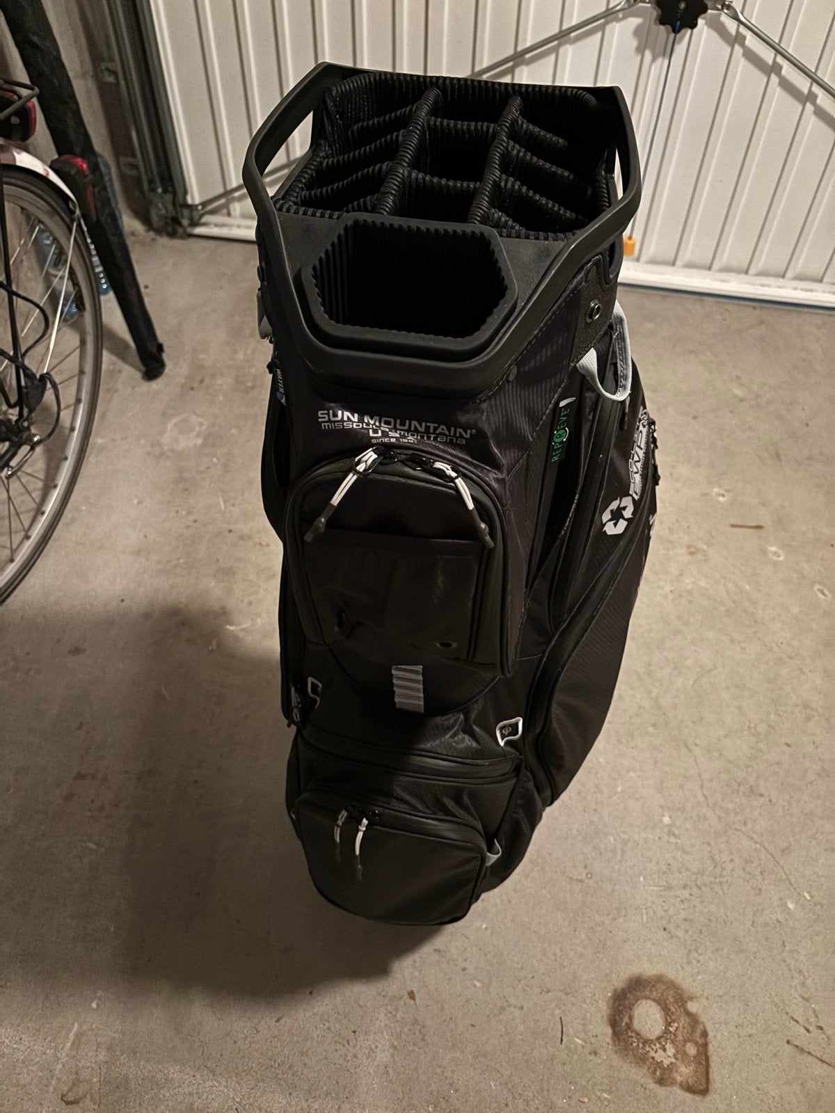 Sun Mountain Eco-Lite Cart Bag Zwart Golftrolleytas, Ophalen, Zo goed als nieuw, Tas, Overige merken