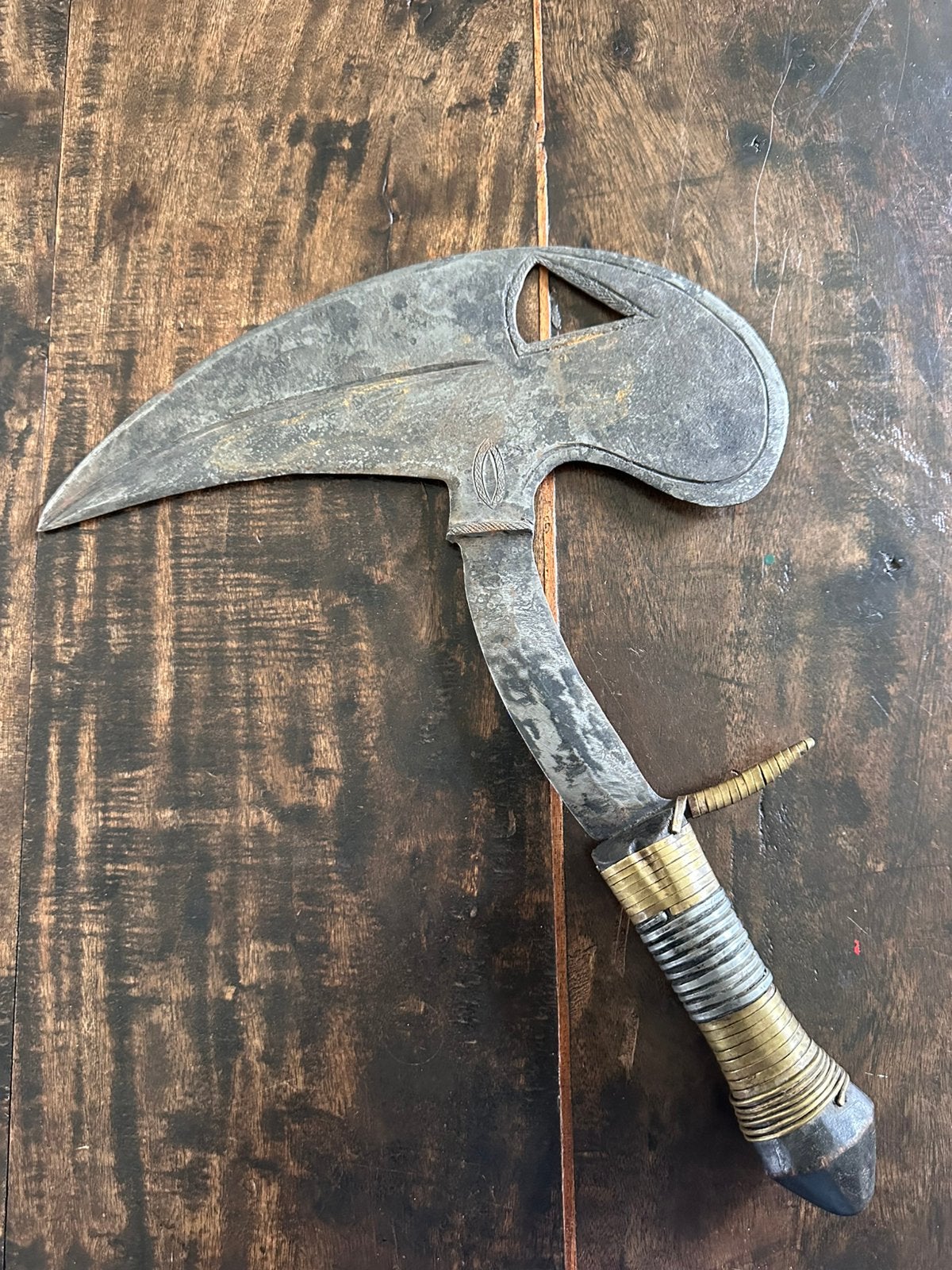 Kota Musele Hornbill werpmes privé collectie Bakwanga 1940, Ophalen of Verzenden