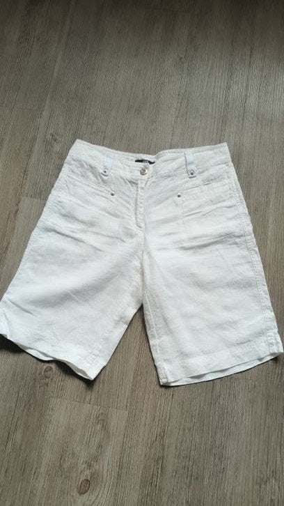 Linnen korte broek 36, Kleding | Dames, Kort, Wit, Nieuw, Ophalen of Verzenden