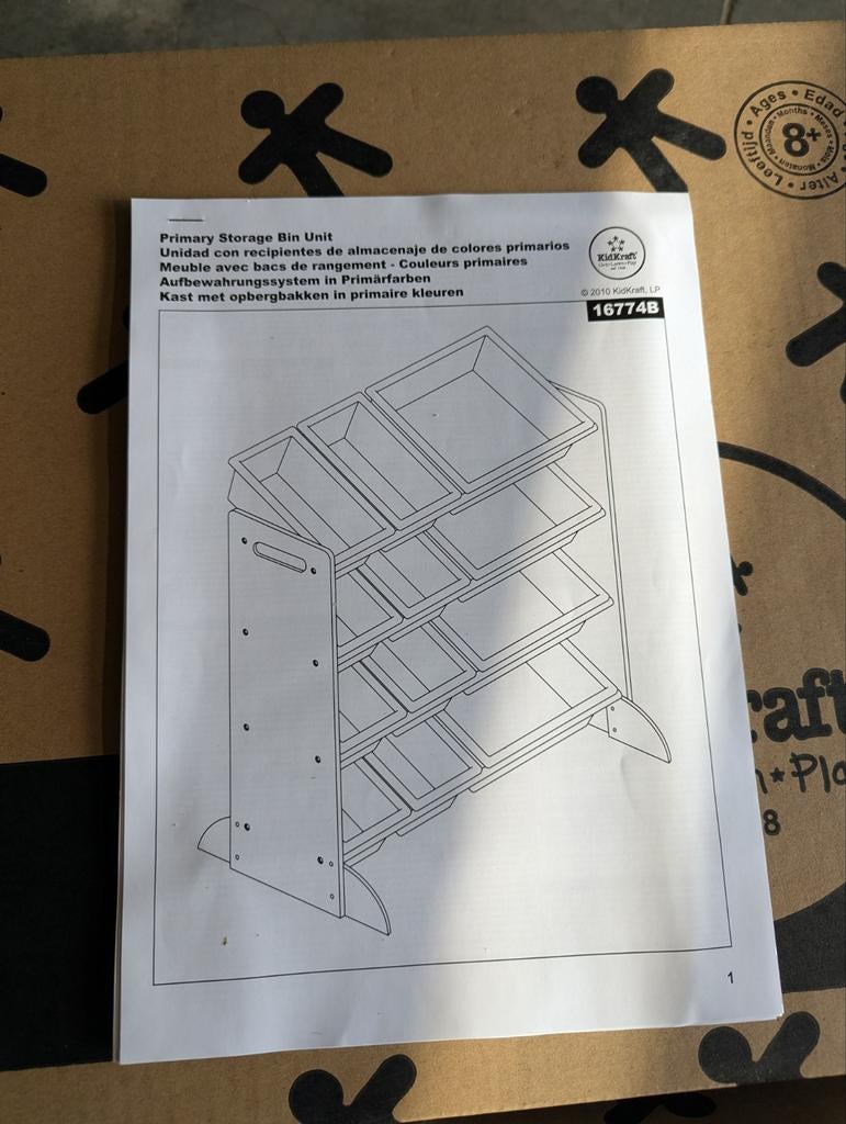 Kast met opbergvakken in diverse kleuren kidkraft, Ophalen, Kast, Nieuw, 105 cm of meer
