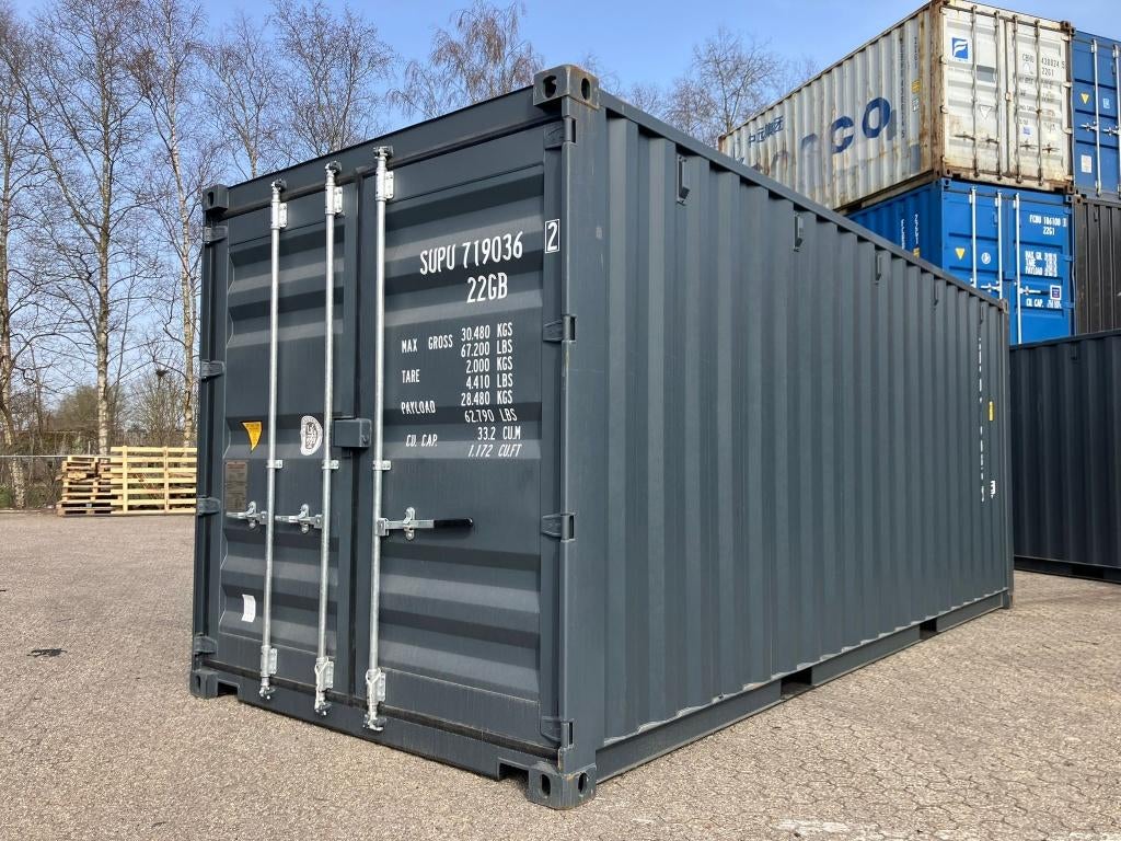 Actie! 20 FT containers nieuw RAL 7016 Antracietgrijs, Ophalen of Verzenden