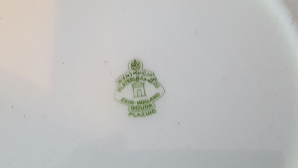 Plazuid Gouda, 5 borden: 2 plat, 3 diep. Gaaf. K1 /6, Tweedehands verkoop, Tweedehands verkoop, Gebruikt, Ophalen of Verzenden