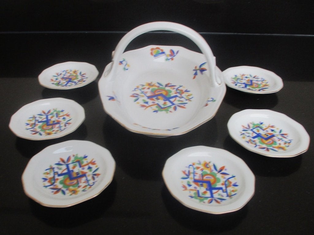 Schwarzenhammer petit four set, Ophalen of Verzenden, Zo goed als nieuw, Bord(en), Overige stijlen