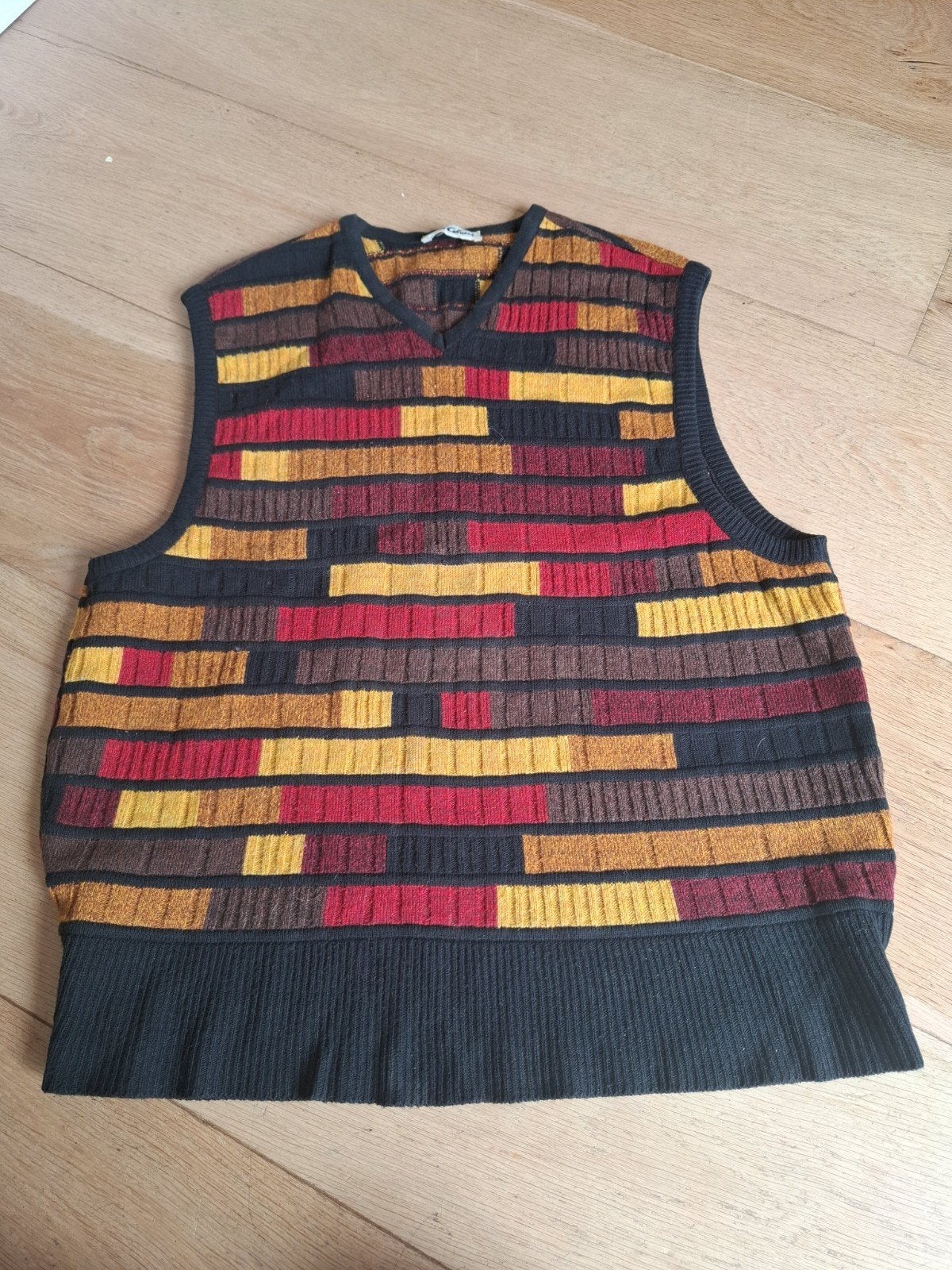 Carlo Colucci Spencer Wol Maat 52 L Heren Retro Vintage, Maat 52/54 (L), Meerkleurig, Ophalen of Verzenden, Gedragen