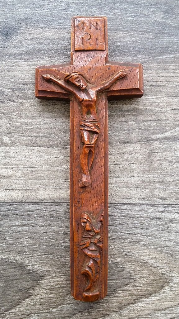 18 de eeuws Lindenhouten Relieken Kruis Reliek Relikwie Hout, Antiek en Kunst, Ophalen of Verzenden