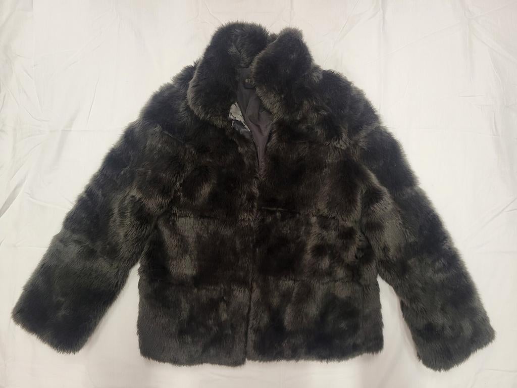 Zara Faux Fur Jas Maat M - Gedragen - schade, Maat 38/40 (M), Bruin, Zara, Ophalen of Verzenden