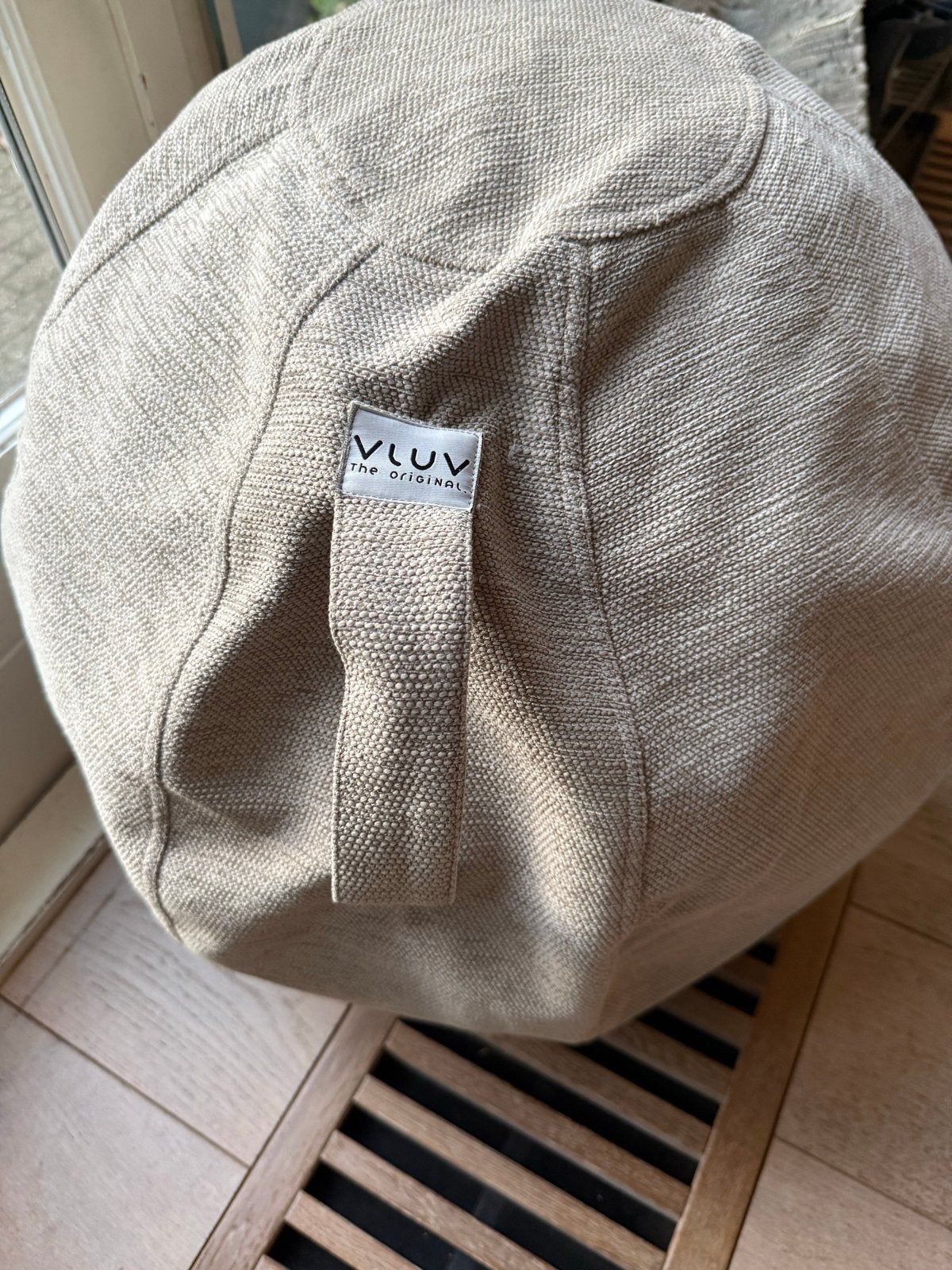 Vluv zitbal incl. stoffen hoes- Beige - Zo goed als nieuw, Ophalen, Zo goed als nieuw, Beige, Zitzak