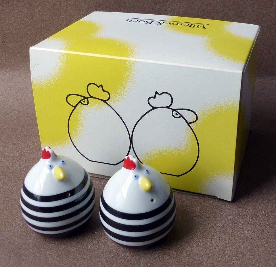 Villeroy & Boch Funny Ornaments peper en zout stel Stan Olli, Ophalen of Verzenden, Zo goed als nieuw, Overige stijlen, Porselein