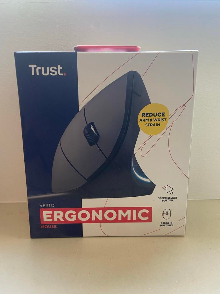 Trust Verto Ergonomische Muis - Vermindert Arm- & Polsbelast, Ophalen, Rechtshandig, Muis, Ergonomisch