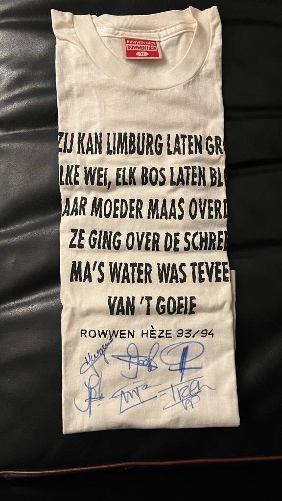 ✅ Rowwen Hèze Watersnood 1993 Shirt Gesigneerd XL, Ophalen of Verzenden, Zo goed als nieuw, Kleding, Gesigneerd
