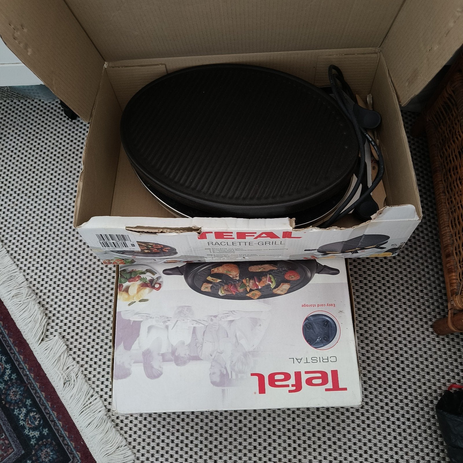 Tefal Raclette-Grill Cristal - Zo goed als nieuw, Ophalen of Verzenden, Zo goed als nieuw, 4 t/m 7 personen