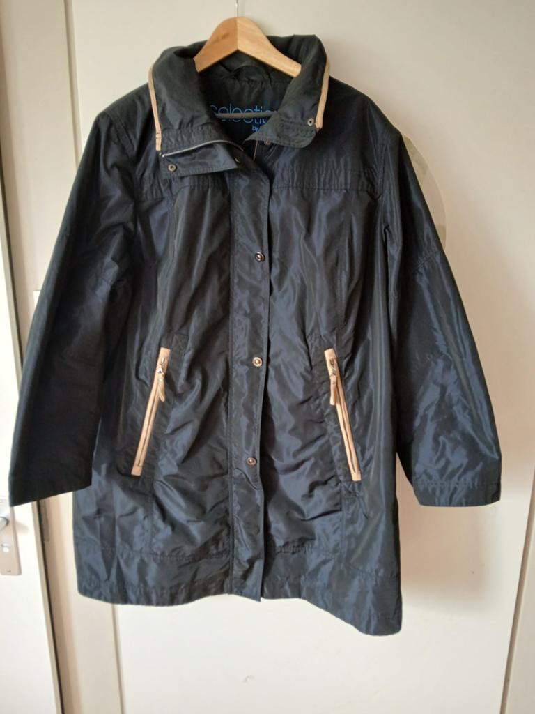 Blauwe lange jas maat 50/52 van Ulla Popken zomerjas, Blauw, Maat 46/48 (XL) of groter, Ulla Popken, Ophalen of Verzenden