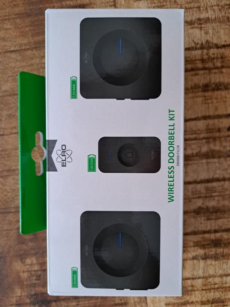 Nieuwe draadloze deurbel kit - ELRO IP65 waterdicht, Huis en Inrichting, Deurbellen, Ophalen of Verzenden, Nieuw, Draadloos