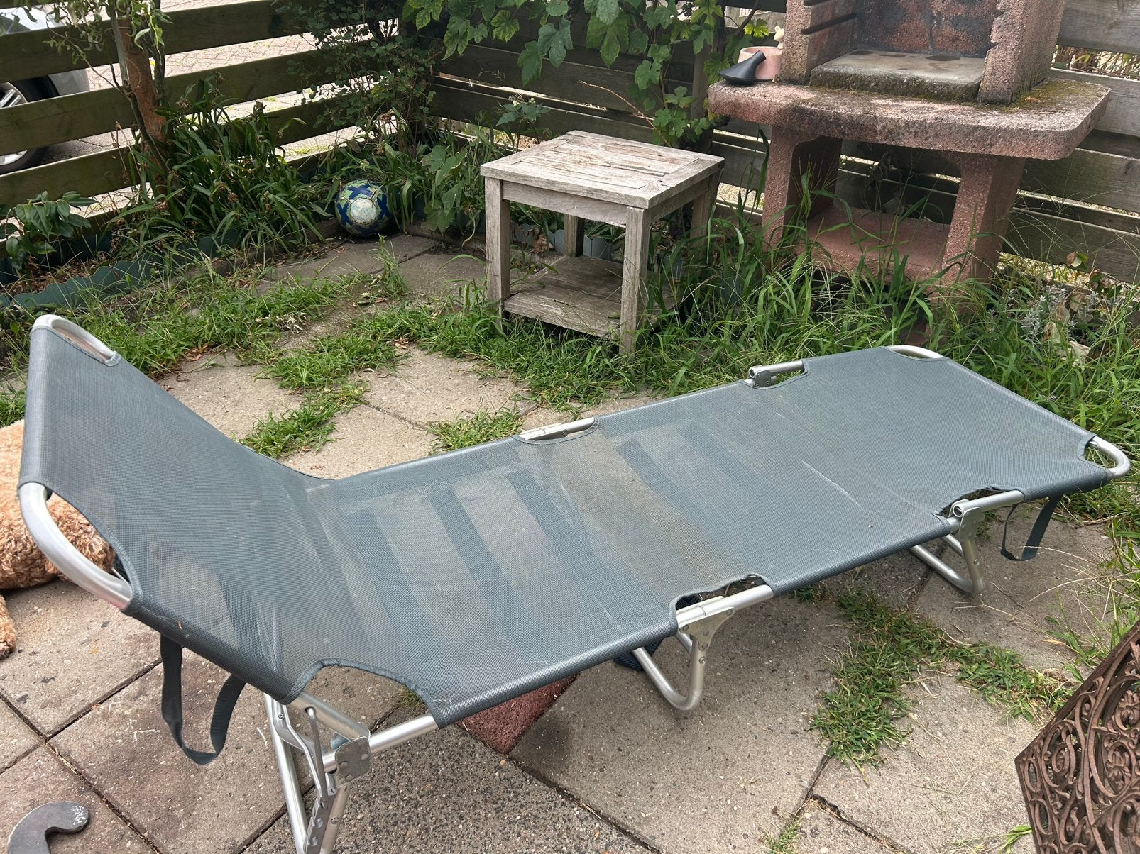 Stretcher ligbed, Tuin en Terras, Ophalen, Gebruikt, Aluminium
