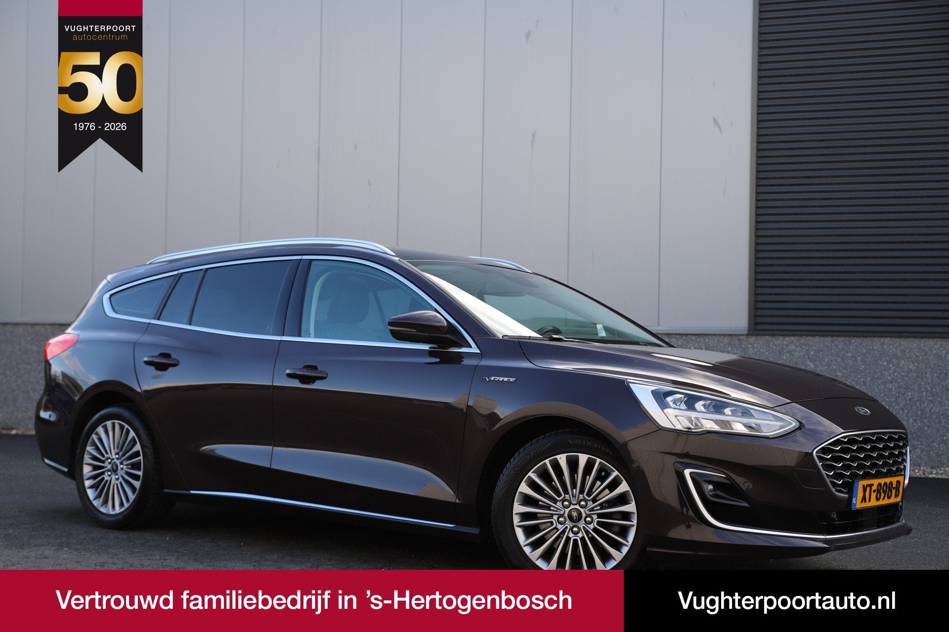 Ford FOCUS Wagon 125pk EcoBoost/Vignale/B&O/Adaptive/Matrix/, Gebruikt, Bruin, 1283 kg, Onderhoudsboekje