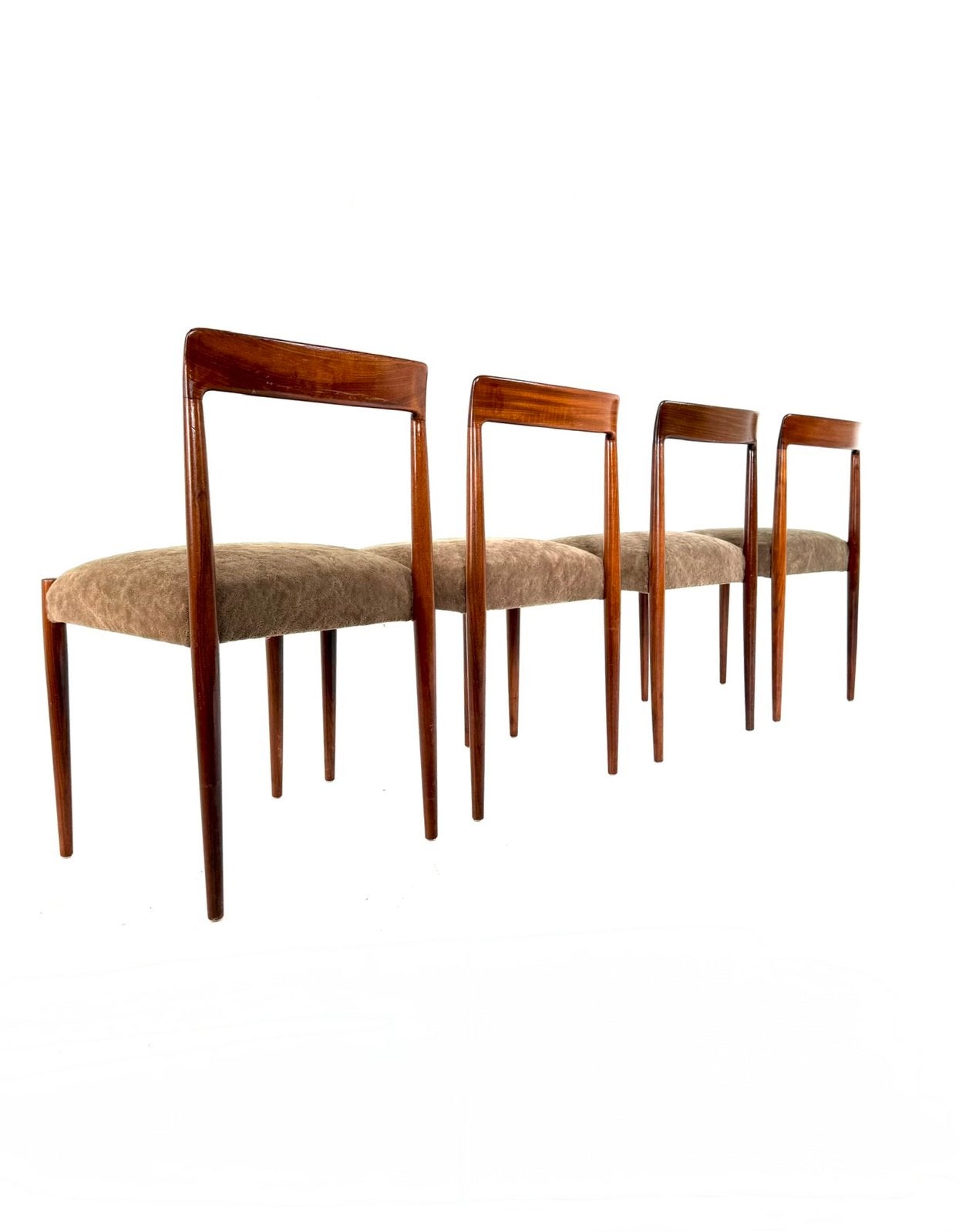 Set van 4 vintage eetkamerstoelen, Lübke ‘70.