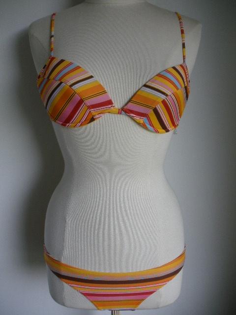 HUNKEMÖLLER bikini streep maat 38 B/C, Geel, Ophalen of Verzenden, Zo goed als nieuw, Bikini