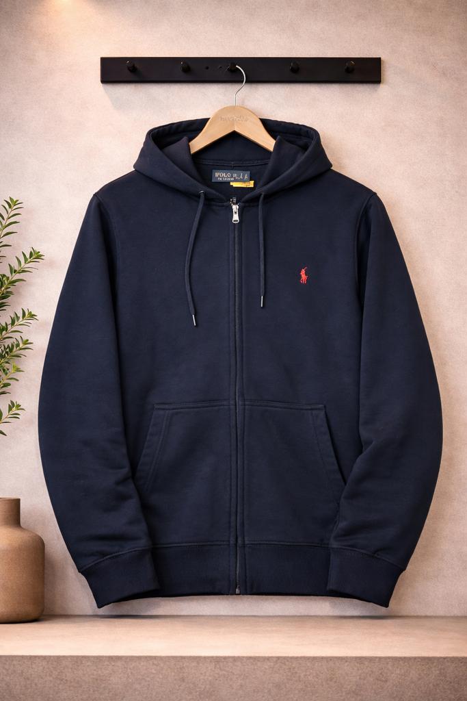 Polo Ralph Lauren vest navy maat XL rits hoodie topstaat, Ophalen of Verzenden, Zo goed als nieuw, Maat 56/58 (XL), Blauw