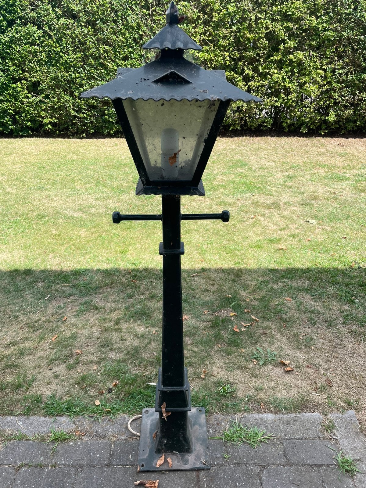 Stalen handgemaakte lantarens, Ophalen, Staande lamp, 50 tot 250 watt, IJzer