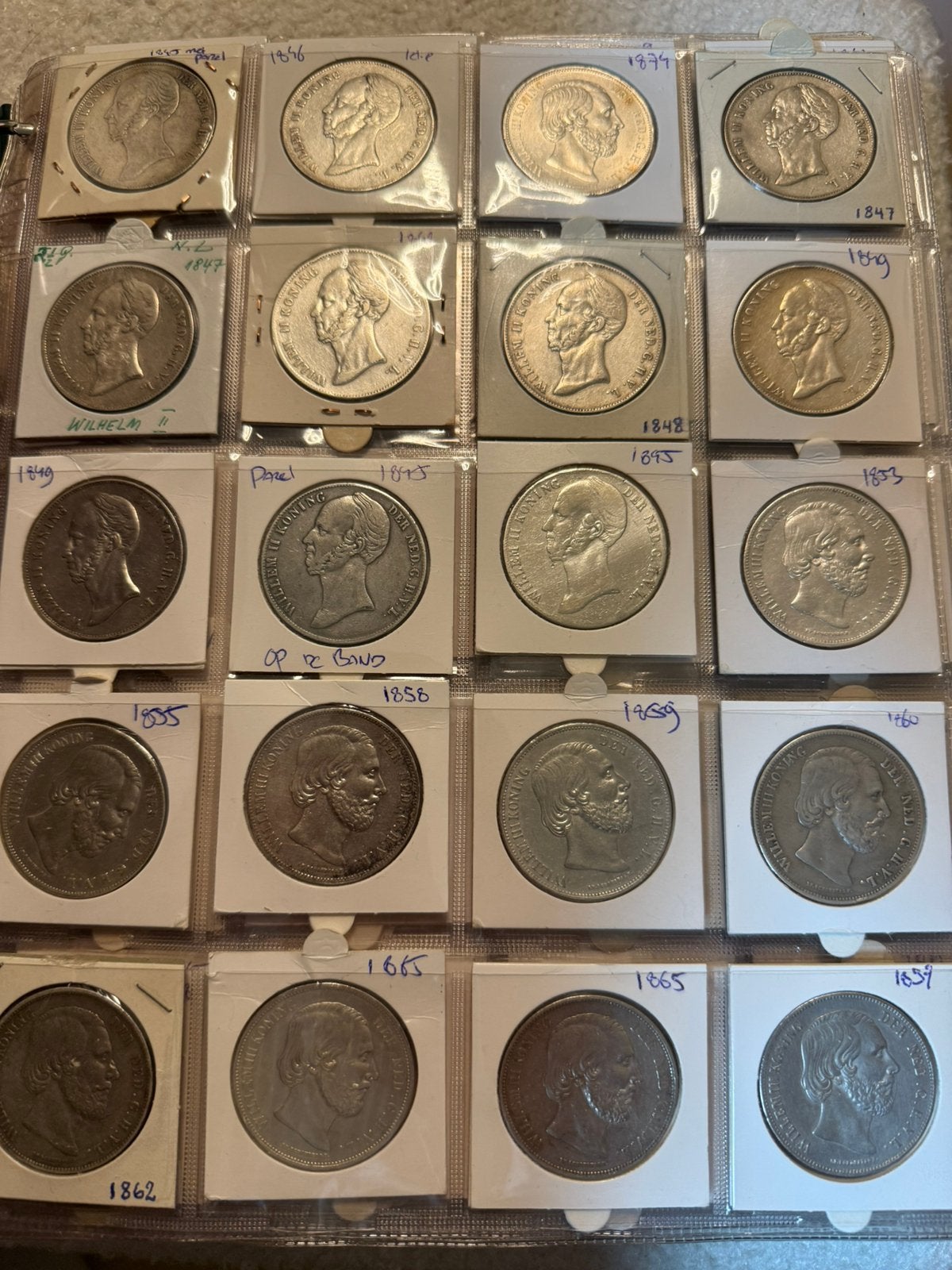 Rijksdaalders Willem II en III, Postzegels en Munten, Munten | Nederland, Zilver, Ophalen of Verzenden, Losse munt, 2½ gulden