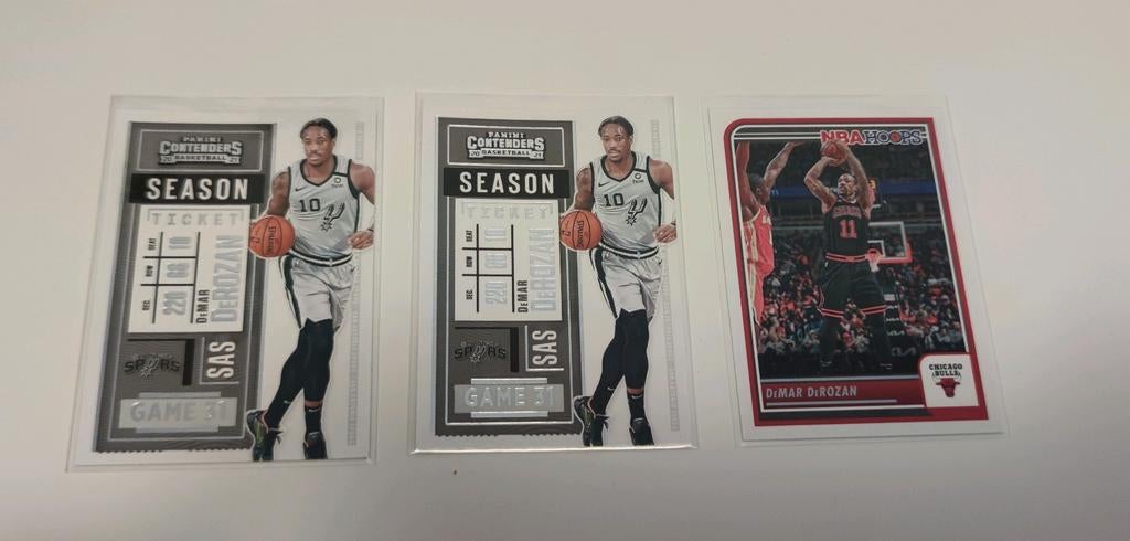 3 DeMar DeRozan NBA basketbal kaarten, Hobby en Vrije tijd, Verzamelkaartspellen | Overige, Ophalen of Verzenden
