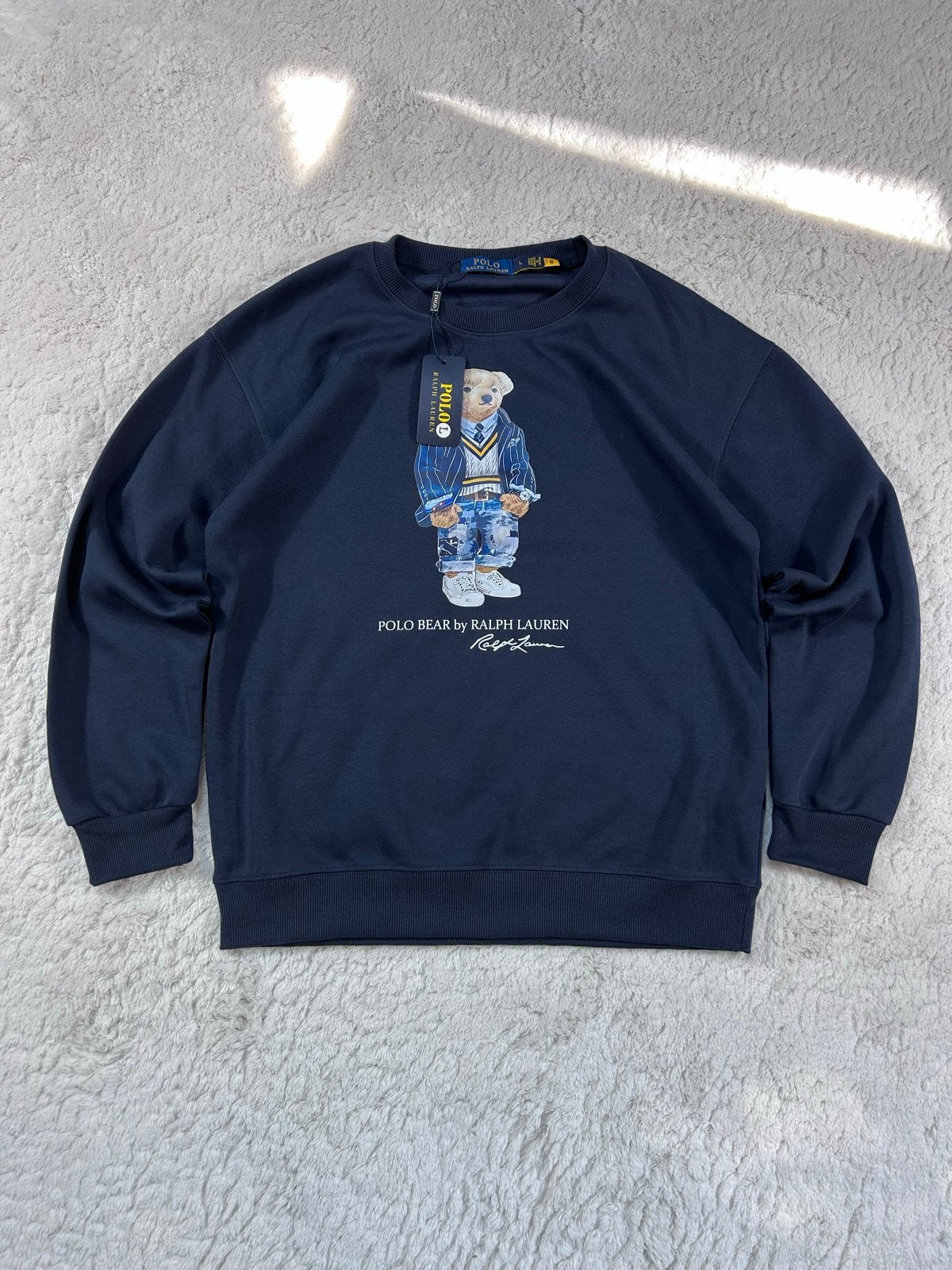 Nieuwe Polo Ralph Lauren Bear Sweater Maat S, Verzenden, Nieuw, Maat 46 (S) of kleiner, Blauw