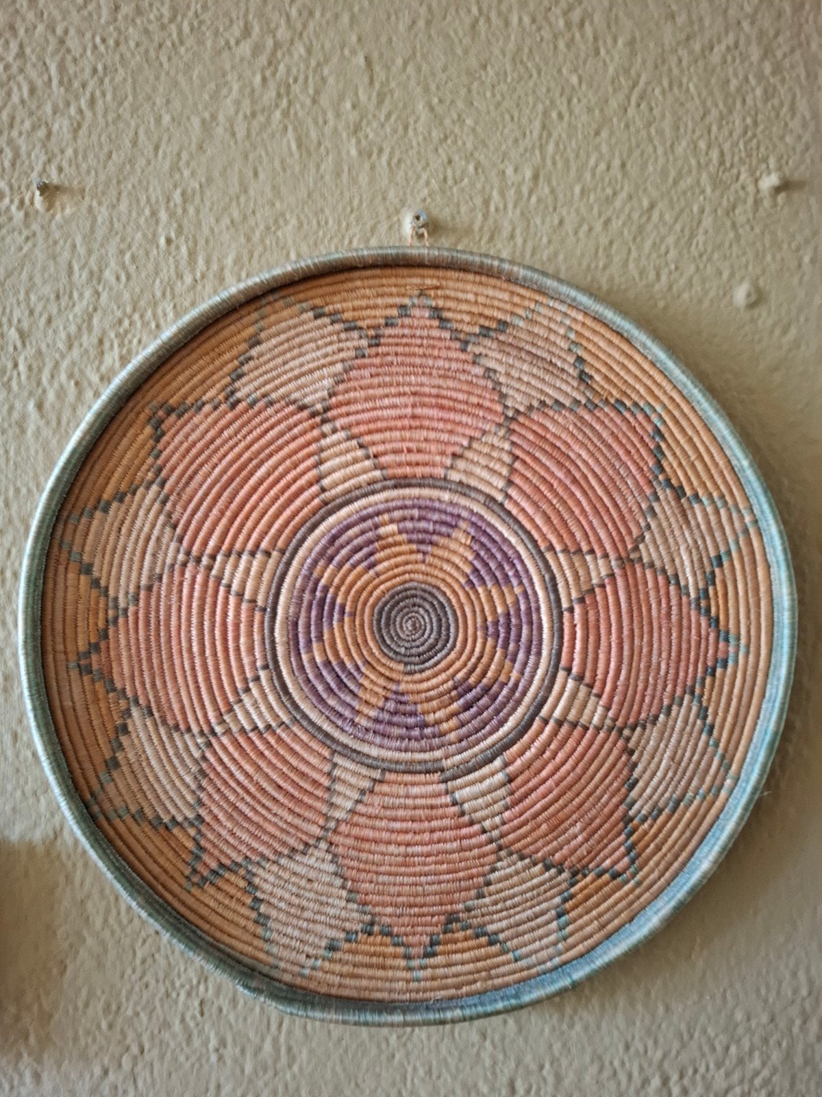Raffia wandbord decoratie 33cm, Ophalen of Verzenden