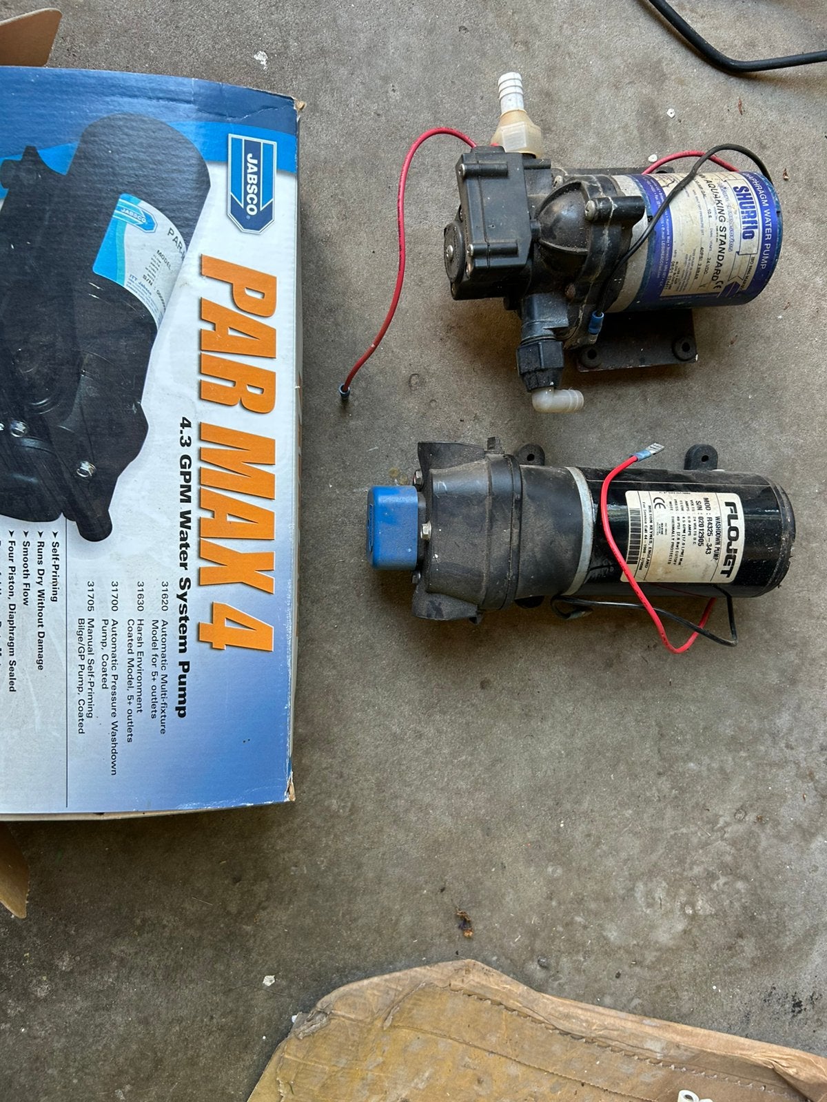 Flojet dekwaspomp, SHURflo en Jabsco waterpomp 24v, Ophalen, Gebruikt, Kombuis en Sanitair, Zeilboot of Motorboot