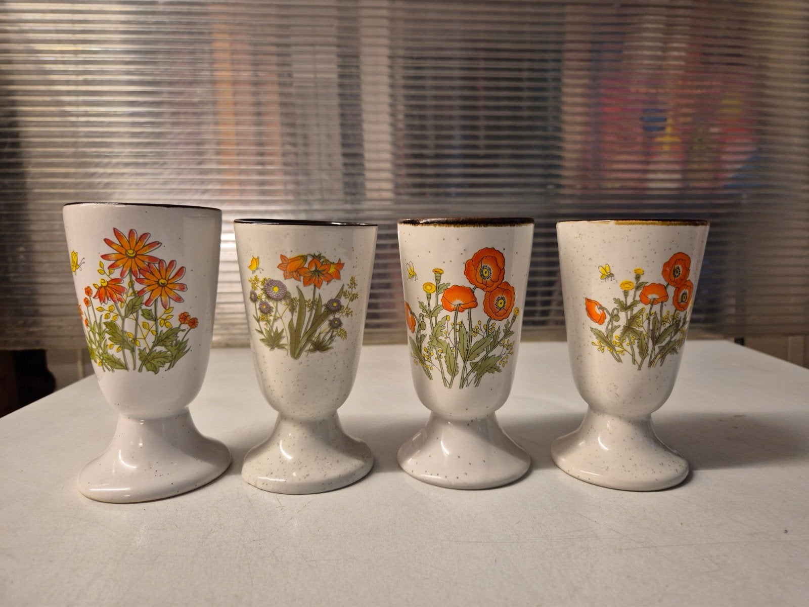vintage wild flowers beker, Ophalen of Verzenden, Huis en Inrichting
