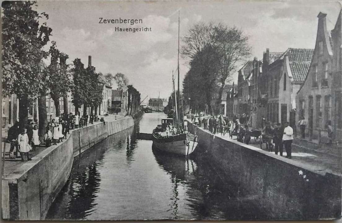 Zevenbergen Havengezicht (ca. 1915) - Noord-Brabant, Verzenden, Voor 1920, Gelopen, Noord-Brabant