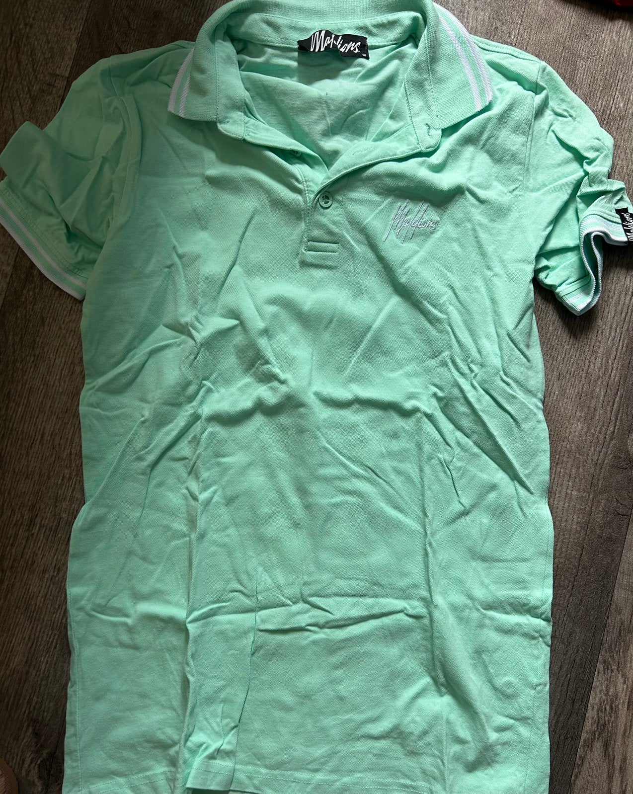 Malelions heren polo mintgroen, maat M, Maat 38/40 (M), Nieuw, Ophalen of Verzenden, Korte mouw