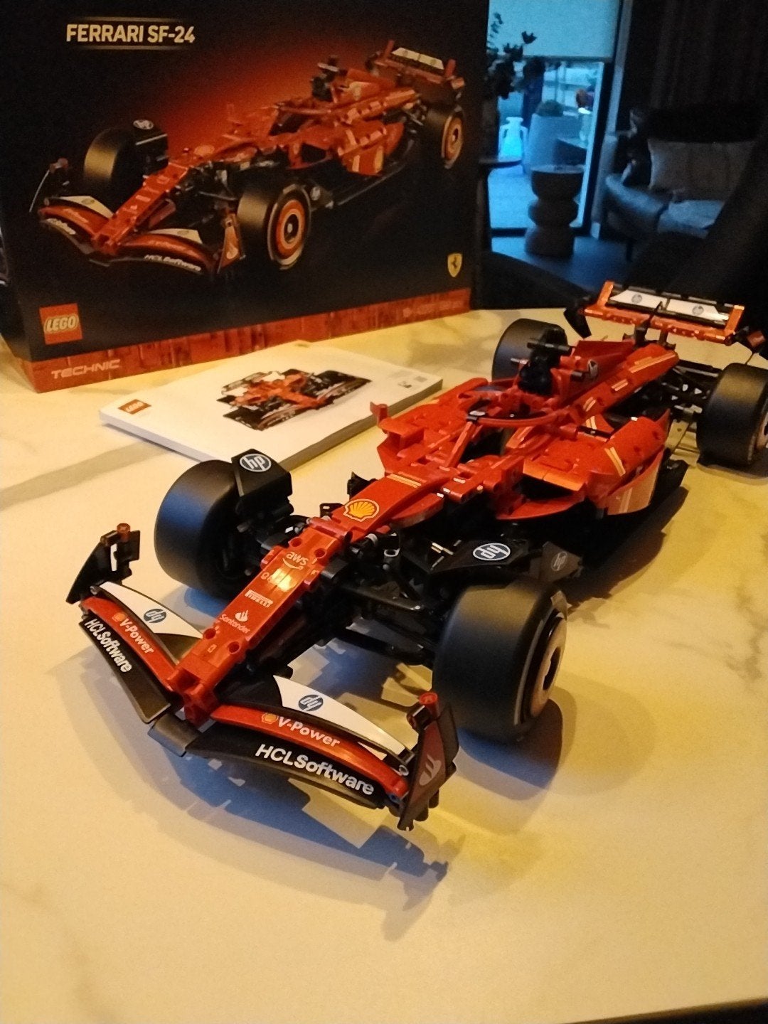 lego ferrari SF 24, Ophalen of Verzenden, Zo goed als nieuw