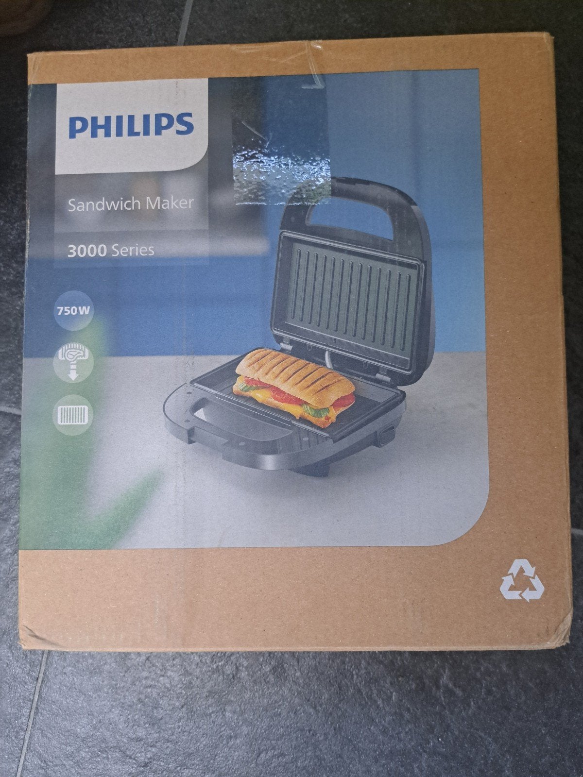 Philips Sandwich Maker 3000 Serie 750W, Witgoed en Apparatuur, Ophalen, Nieuw